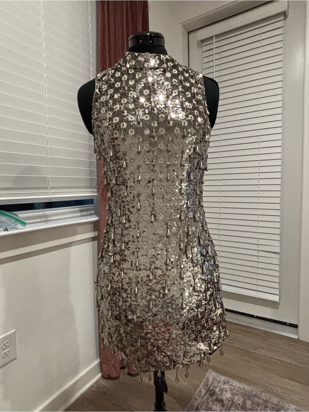 French Connection Gold Sequin Mini Dress
